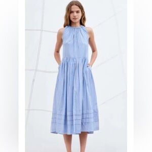 Sundry Waldorf Pleated Maxi Dress - Aqua